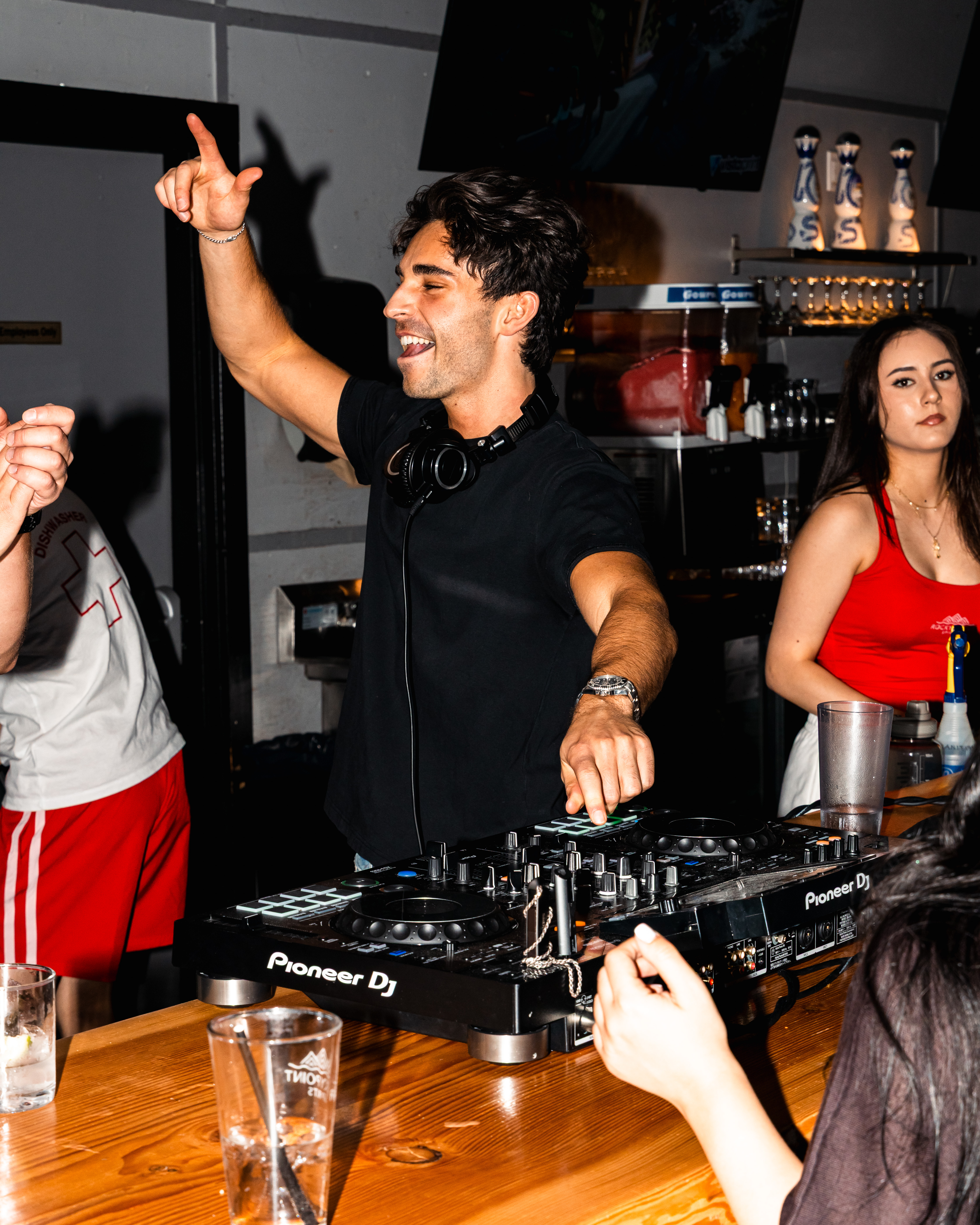 DJ playing music at Rocky Point Spirits